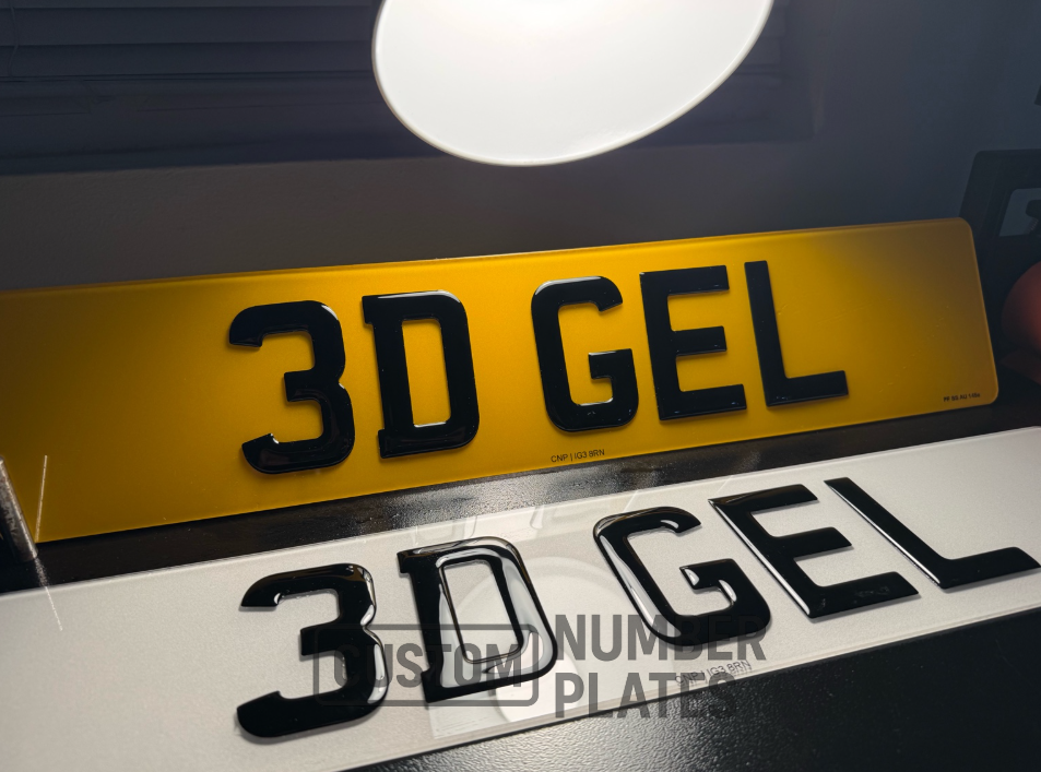3D Gel Number Plate