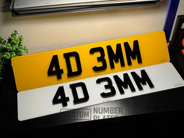 4D Number Plate