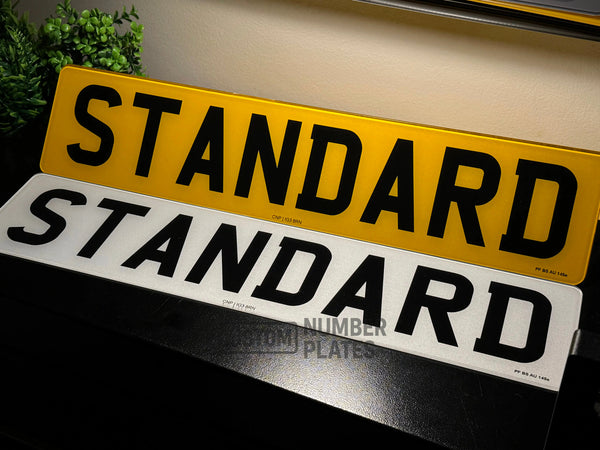 Standard Number Plate